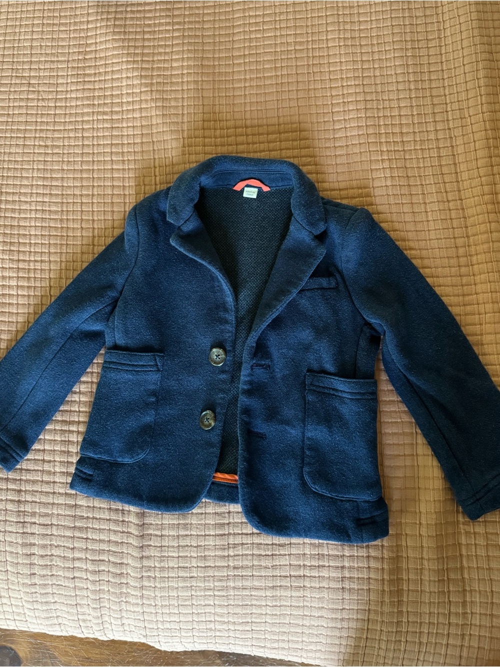 Biden Boys Soft Navy Blazer Jacket with Stretch - Classic Layering Coat